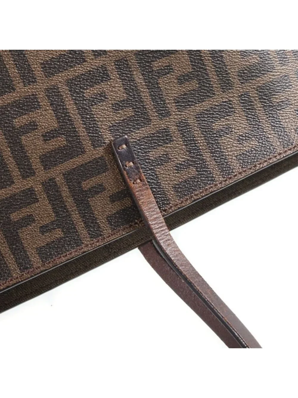 Fendi Roll Tote Bag Zucca Pattern Brown